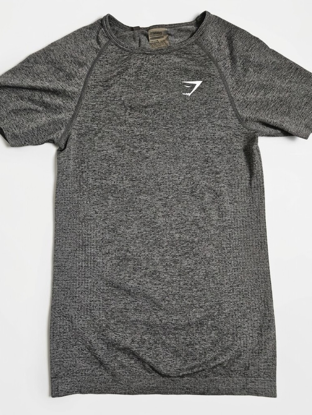 Gymshark Vital Seamless Workout Shirt Gray Marl S Activewear Compression Top